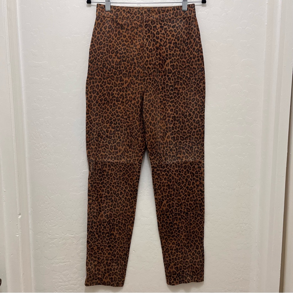 LPA Leopard Print Skinny Pants in Brown and Black - Picture 2 of 10